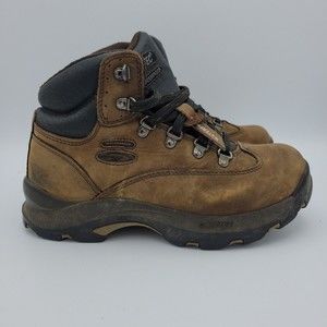 HI-TEC Womens Altitude Glide WP Leather Hiking Boots Chocolate Size 6 Mens 4